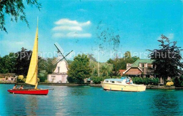 Norfolk Broads The River Bure from Horning Ferry