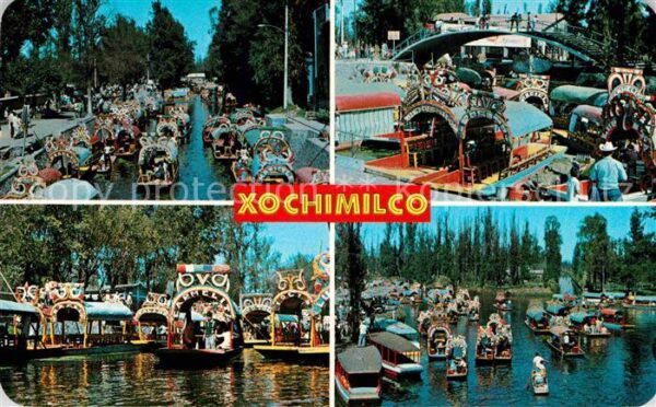 Xochimilco Cuatros bellos aspectos de los Jardines