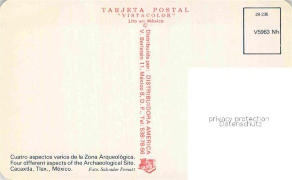 Tlaxcala Cuatro aspectos varios de la Zona Arque – Bild 2
