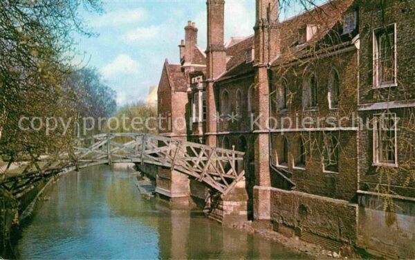 Cambridge Cambridgeshire The Wooden Bridge of Queens College
