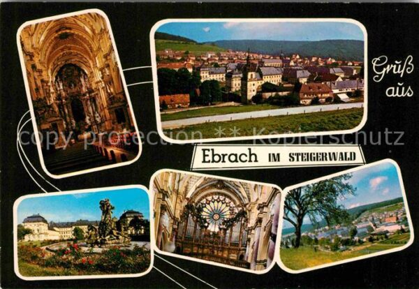 Ebrach Oberfranken Kirche Inneres Stadtblick Park Panorama