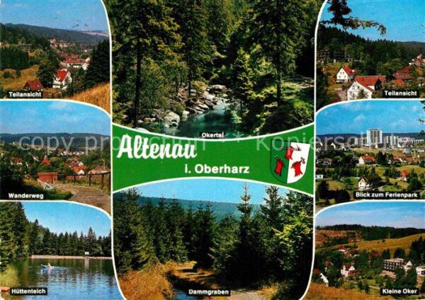 Altenau Harz Teilansicht Okertal Wanderweg Hüttentei