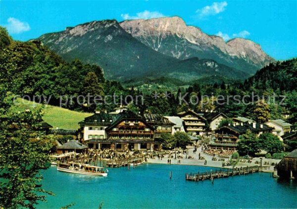 Koenigssee Seelände mit Blick zum Untersberg