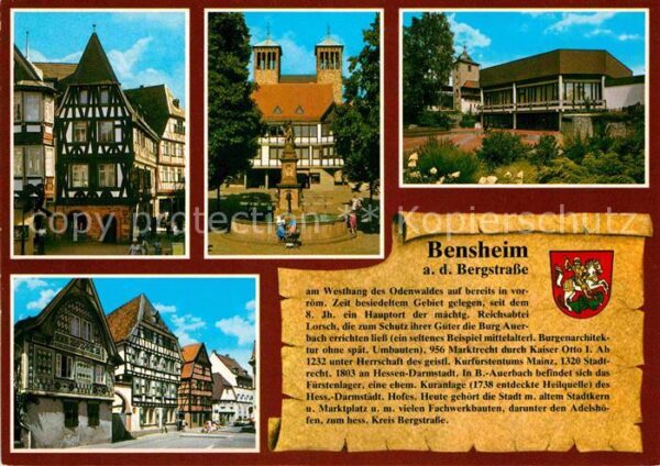 Bensheim Bergstrasse Orts und Teilansichten