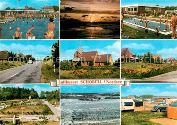 Schobuell Husum Schwimmbad Sonnenuntergang Dorfmotive C
