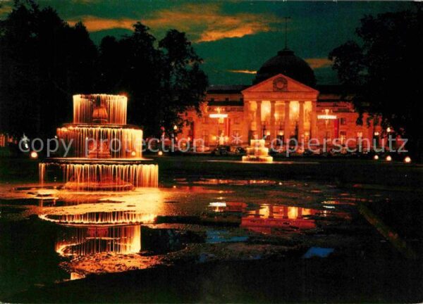 Wiesbaden Kurhaus bei Nacht