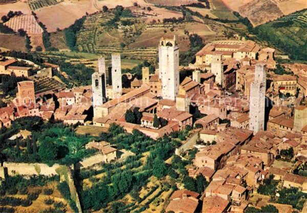 Siena San Cimignano Veduta aerea