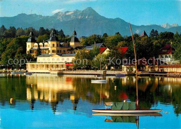 Velden Woerthersee Schloss mit Mittagskogel