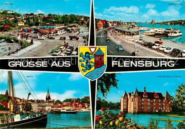 Flensburg Am ZOB Fördebrücke Hafen Glücksburger S