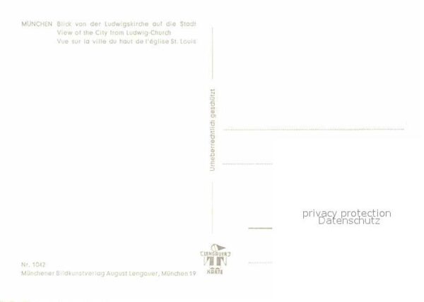 Muenchen Blick von der Ludwigskirche mit Alpenpa – Bild 2
