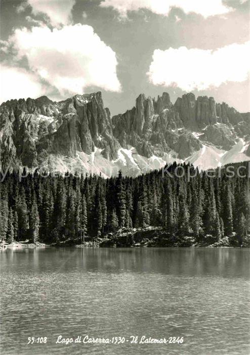 Karersee Suedtirol mit Latemar
