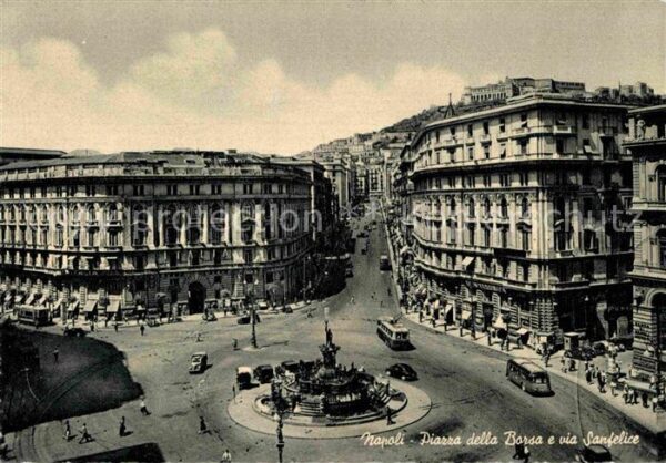 Napoli Neapel Piazza della Borsa e via Sanfelice