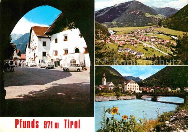 Pfunds Ortsmotiv Panorama Innbrücke