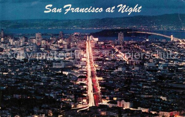 San Francisco California Fliegeraufnahme at Nigth