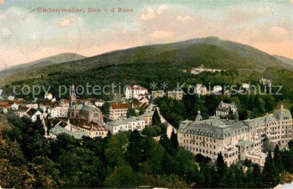 Badenweiler Blick von der Ruine