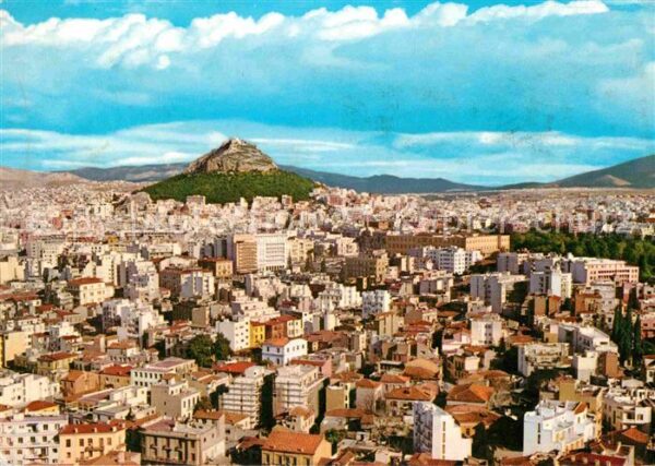Athenes Athen Fliegeraufnahme Lykabette