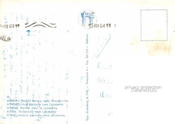 Athenes Athen Fliegeraufnahme Lykabette – Bild 2