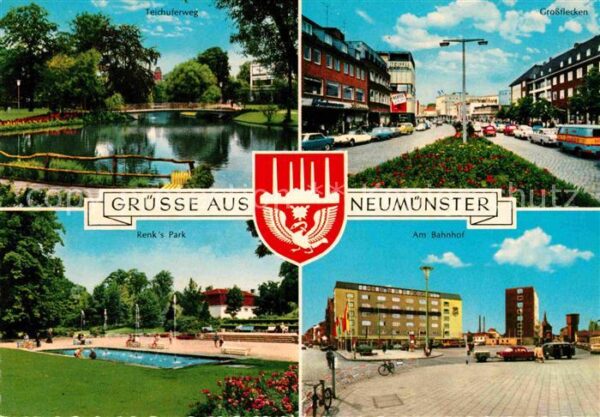 Neumuenster Schleswig-Holstein Renks Park Bahnhof Großflecken Teichufe