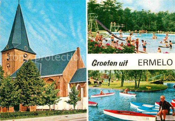 Ermelo Freibad Kirche Boote