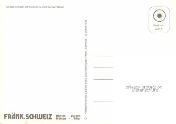 Forchheim Oberfranken Fachwerkaus und Kirche – Bild 2