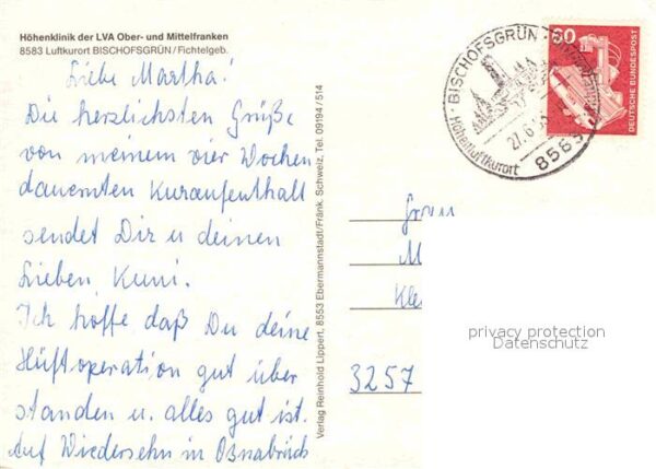 Bischofsgruen Höhenklinik der LVA Ober- und Mittelfra – Bild 2