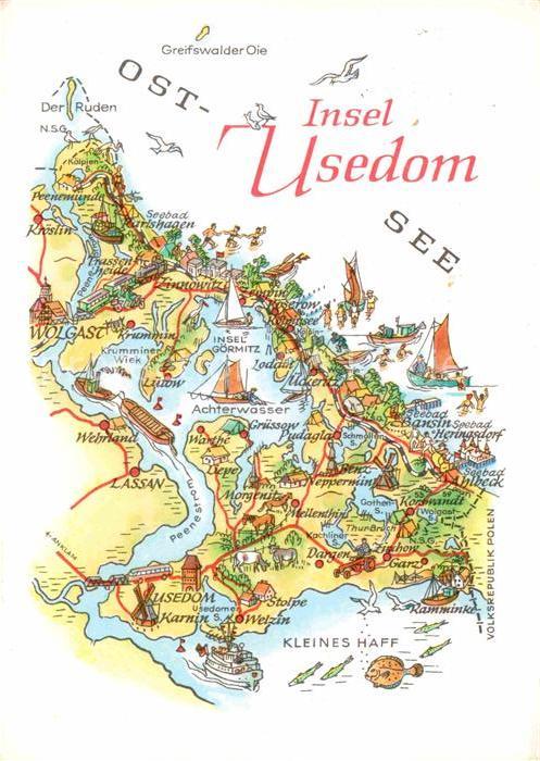 Insel Usedom Landkarte