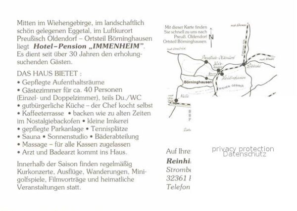 Preussisch Oldendorf Hotel Pension Immenheim – Bild 2