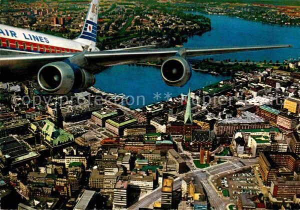 Hamburg Fliegeraufnahme mit Binnen- und Aussena