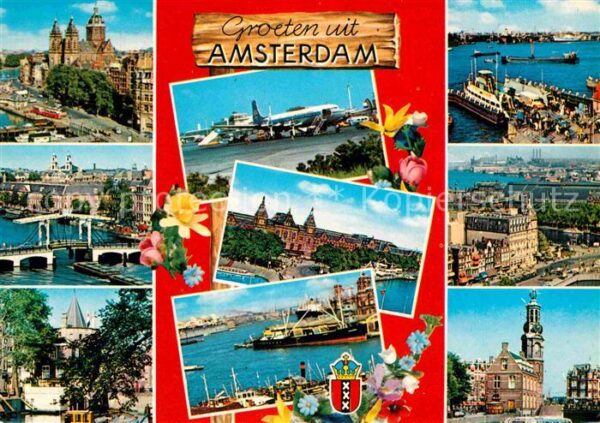 Amsterdam Niederlande Hafen Brücke Flughafen