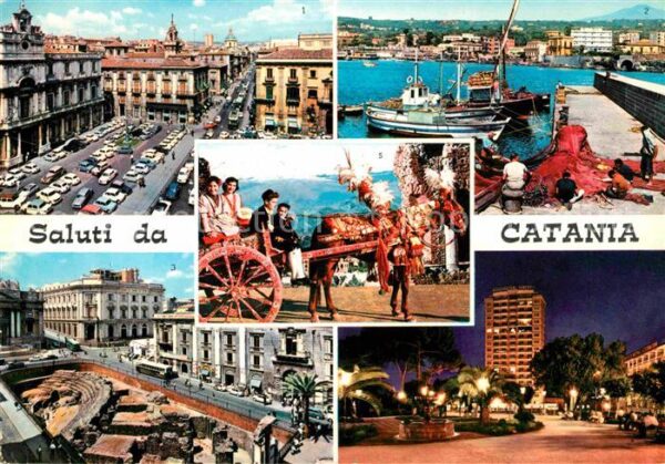 Catania Pferdekutsche Hafen Piazza Universita V