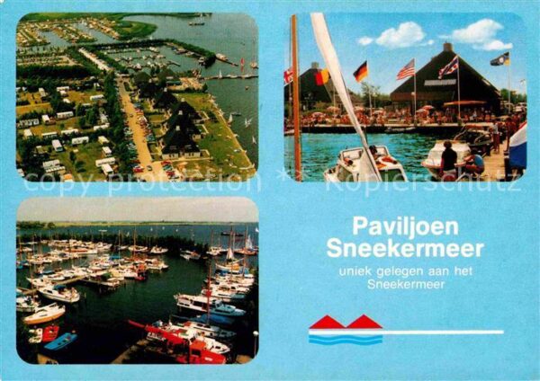 Sneek Paviljoen Sneekermeer Hafen Fliegeraufn