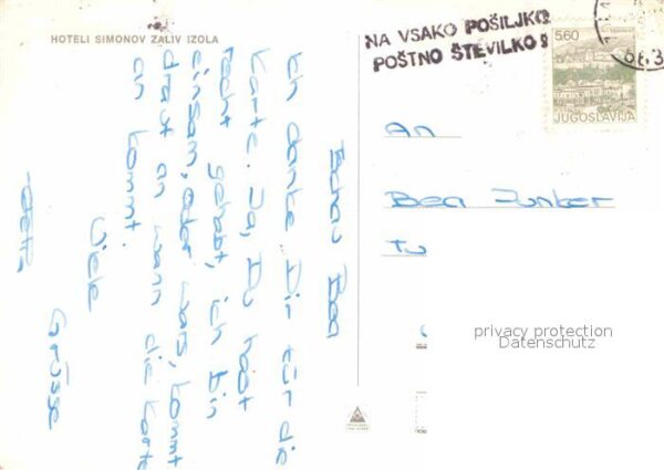 Jugoslawien Yugoslavie Simonov Zaliv Izola – Bild 2