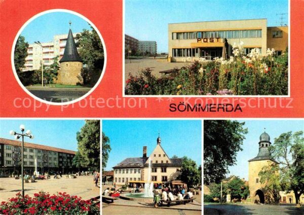 Soemmerda Stadtmauer Post Markt Rathaus Erfurter