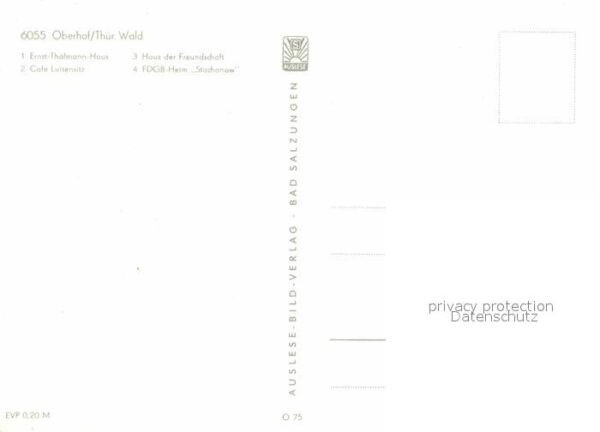 Oberhof Thueringen Ernst-Thälmann-Haus Cafe-Luisensitz FDG – Bild 2