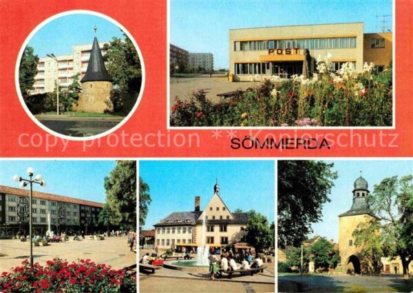 Soemmerda Stadtmauer Post Markt Rathaus Erfurter-