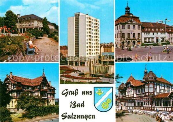 Bad Salzungen Kurhaus Hochhaus am Leninplatz Markt Ki