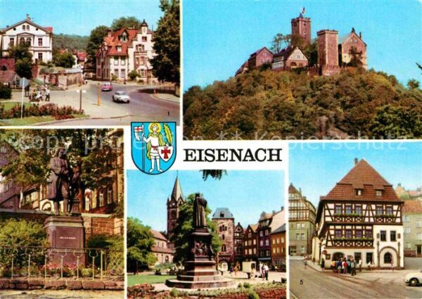 Eisenach Thueringen Marienstraße Wartburg Bach-Denkmal Luth
