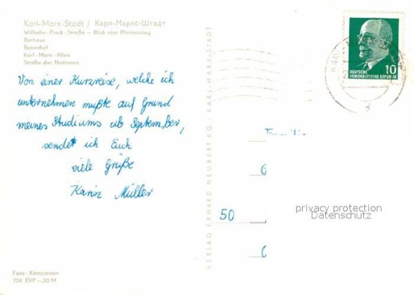 Karl-Marx-Stadt Pfortensteg Wilhelm-Pieck-Strasse Ratha – Bild 2