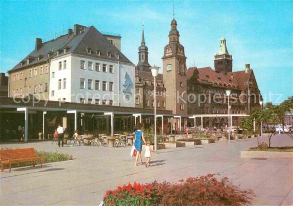Karl-Marx-Stadt Rathaus vom Rosenhof gesehen