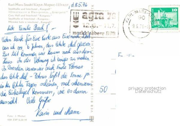 Karl-Marx-Stadt Stadthalle und Interhotel-Kongreß – Bild 2