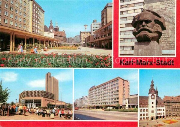 Karl-Marx-Stadt Rathaus Karl-Marx-Monument Rosenhof