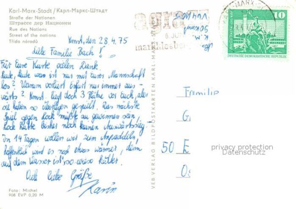 Karl-Marx-Stadt Strasse der Nationen – Bild 2