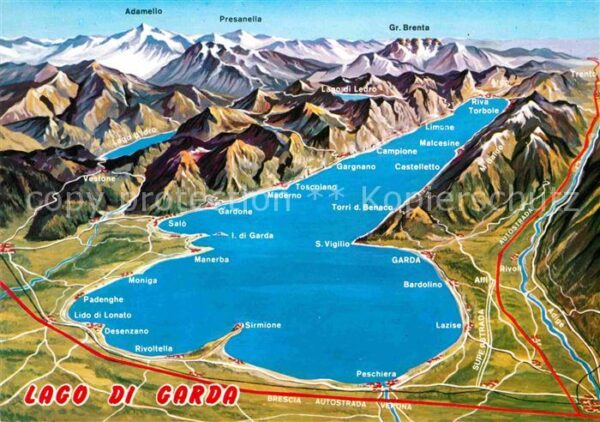 Lago di Garda Panoramakarte