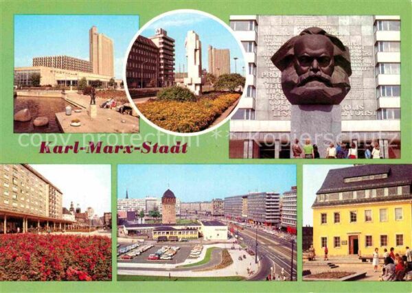 Karl-Marx-Stadt Karl-Marx-Monument Rosenhof Rathaus Fri