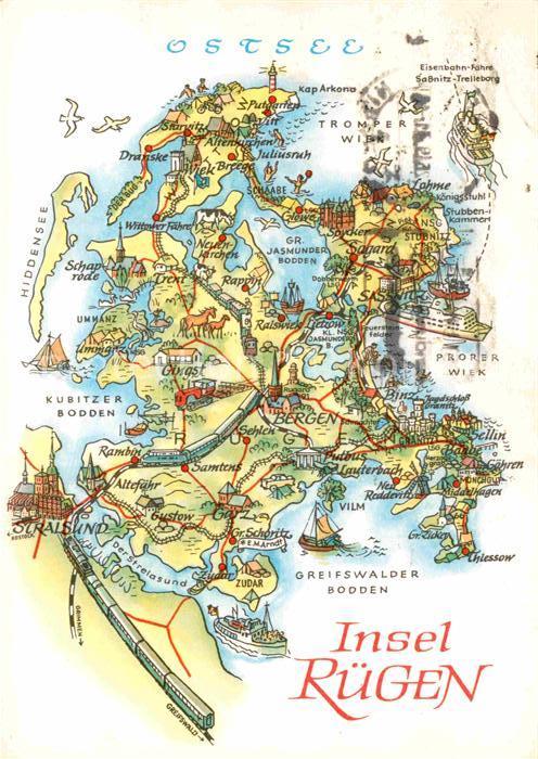 Insel Ruegen Landkarte