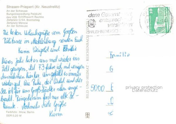 Priepert Strasen Schleuse Bungalowsiedlung Pelzk – Bild 2