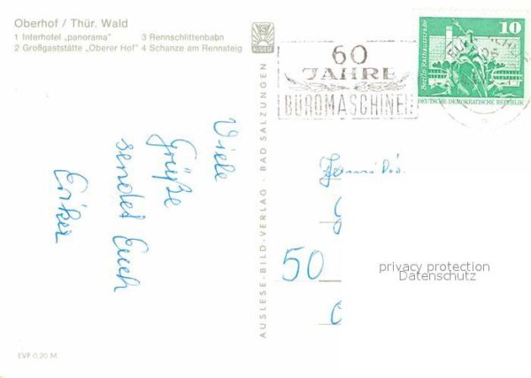 Oberhof Thueringen Interhotel Panorama Rennschlittenbahn R – Bild 2
