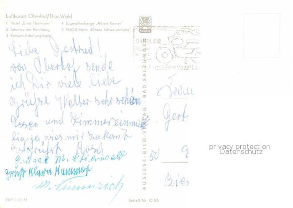 Oberhof Thueringen Hotel-Ernst-Thälmann Schanze-am-Rennste – Bild 2