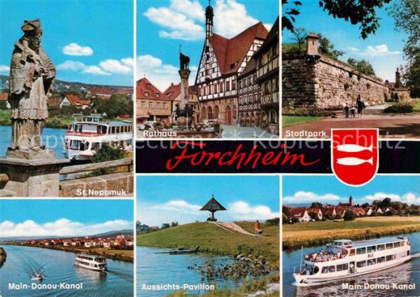 Forchheim Oberfranken St.Nepomuk Rathaus Stadtpark Main-Donau