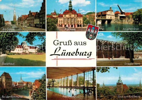 Lueneburg Am alten Kran Sand Badehaus Gradierwerk